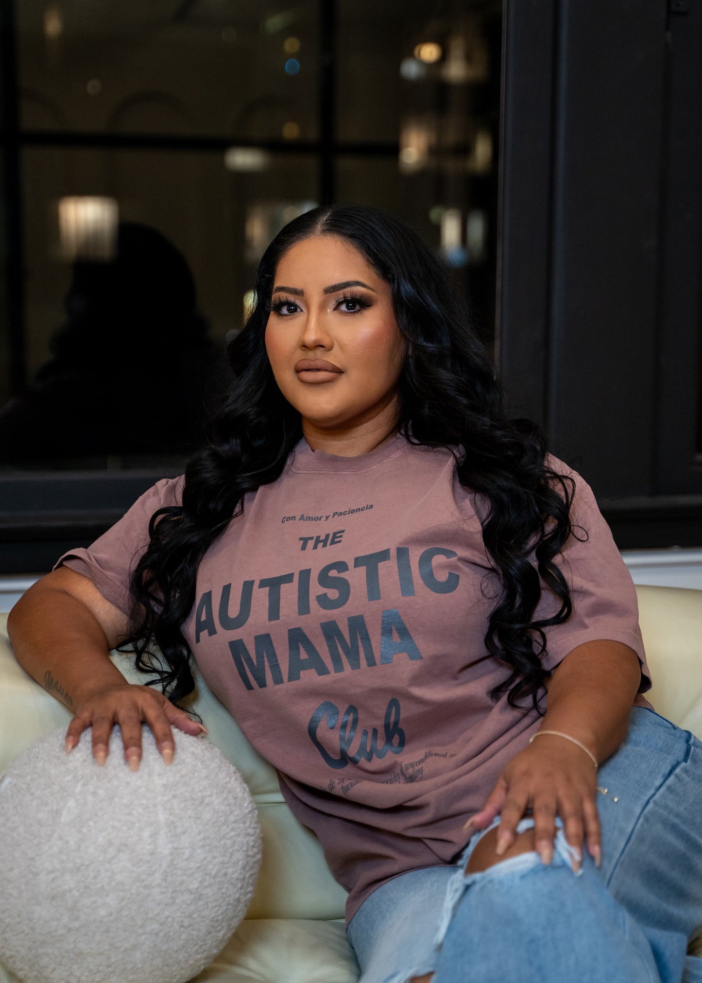 AUTISTIC MAMA CLUB TEE - FADED ROSE